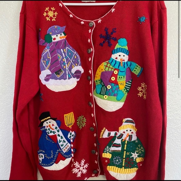 LF Furst of a kind Christmas cardigan sweater - Picture 2 of 3